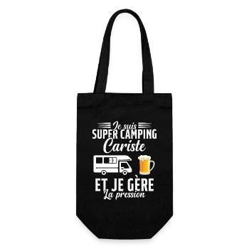 Super Camping Cariste et Je Gère la Pression - Sac à bouteille - noir - Devant