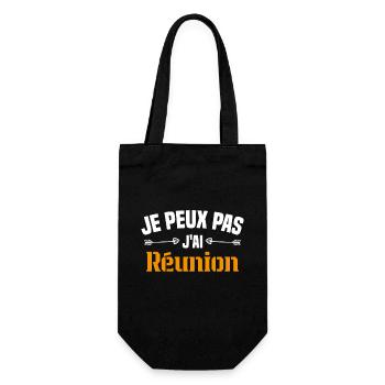je peux pas j'ai Réunion Cadeau Humour - Sac à bouteille - noir - Devant