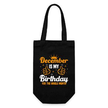 Décembre est le mois de mon anniversaire - Sac à bouteille - noir - Devant