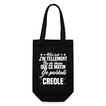 Hier soir j ai tellement bu de rhum - Sac à bouteille - noir - Devant