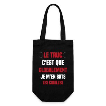 Le Truc C'est Que Je M'en Bats Les Couilles - Sac à bouteille - noir - Devant