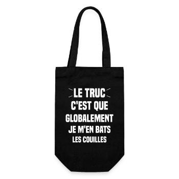 Le Truc C'est Que Je M'en Bats Les Couilles - Sac à bouteille - noir - Devant