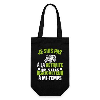 Idée cadeau pour un agriculteur retraité - Sac à bouteille - noir - Devant