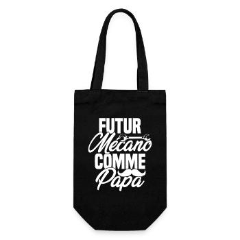 Futur mécano comme papa Cadeau futur mécano - Sac à bouteille - noir - Devant