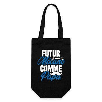 Futur mécano comme papa Cadeau futur mécano - Sac à bouteille - noir - Devant