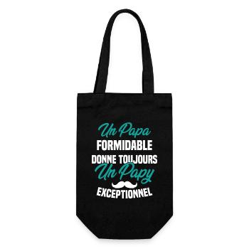 Papa Formidable Donne Toujours Papy Exceptionnel - Sac à bouteille - noir - Devant