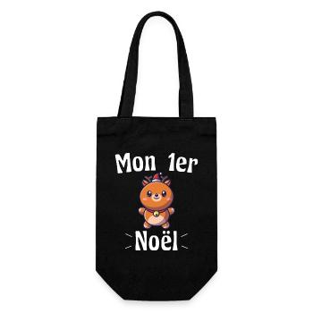 Mon 1er Noël Petit Renne Enfant - Sac à bouteille - noir - Devant