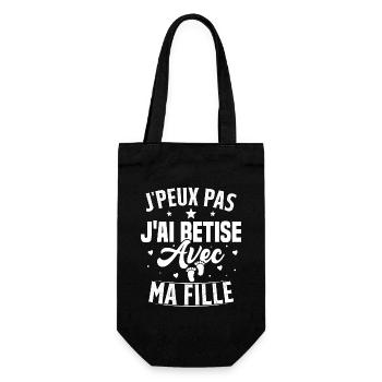 J'peux pas j'ai betise avec ma fille - Sac à bouteille - noir - Devant