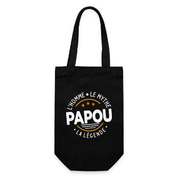 Grand-Père Papou l'Homme le Mythe la Légende - Sac à bouteille - noir - Devant