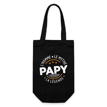 Grand-Père Papy l'Homme le Mythe la Légende - Sac à bouteille - noir - Devant