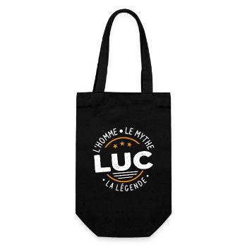 Luc L'Homme Le Mythe La Légende Cadeau Humour - Sac à bouteille - noir - Devant