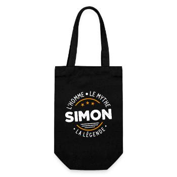 Simon L'Homme Le Mythe La Légende Cadeau Humour - Sac à bouteille - noir - Devant