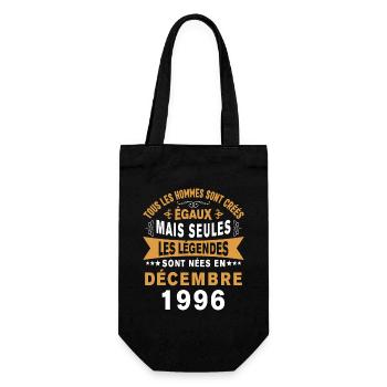 Les légendes sont nées en Décembre 1996 Cadeau - Sac à bouteille - noir - Devant