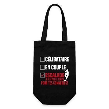 Escalade Célibataire En Couple Cadeau Humour - Sac à bouteille - noir - Devant