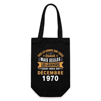 Les légendes sont nées en Décembre 1970 Cadeau - Sac à bouteille - noir - Devant