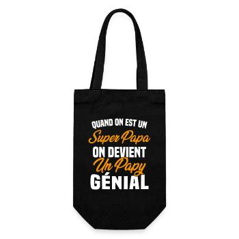 Quand On Est Super Papa On Devient Papy Génial - Sac à bouteille - noir - Devant