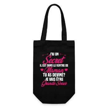Tu as deviné je vais être grande soeur Humour - Sac à bouteille - noir - Devant