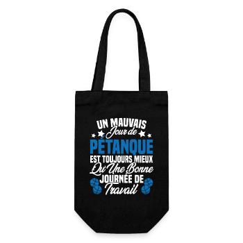Un mauvais jour de Pétanque est toujours mieux - Sac à bouteille - noir - Devant