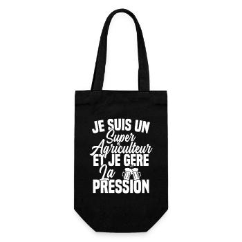 Super Agriculteur Biere Humour Alcool - Sac à bouteille - noir - Devant