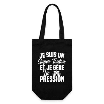 Super Tonton Biere Humour Alcool - Sac à bouteille - noir - Devant