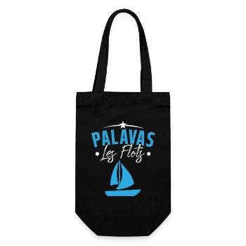 palavas les flots bateau herault cadeau - Sac à bouteille - noir - Devant