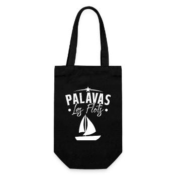 palavas les flots bateau herault cadeau - Sac à bouteille - noir - Devant
