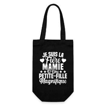 Je suis la Fière Mamie d'une Petite Fille Cool - Sac à bouteille - noir - Devant