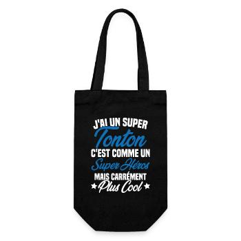 J'ai un super tonton mais carrément plus cool - Sac à bouteille - noir - Devant