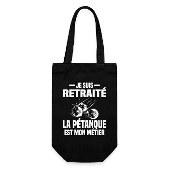 Retraité et bouliste Cadeau - Sac à bouteille - noir - Devant