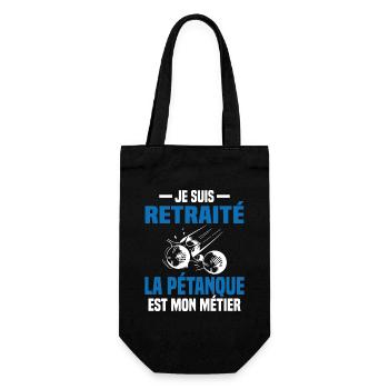 Retraité et bouliste Cadeau - Sac à bouteille - noir - Devant