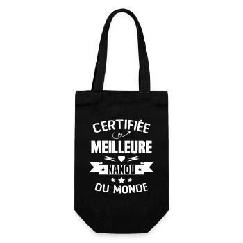 Certifiée Meilleure Nanou du Monde - Sac à bouteille - noir - Devant