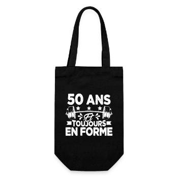 50 Ans et Toujours En Forme Gym Sport Muscu Cadeau - Sac à bouteille - noir - Devant