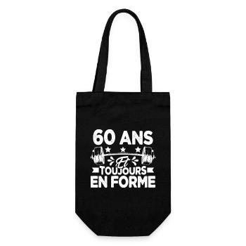 60 Ans et Toujours En Forme Gym Sport Muscu Cadeau - Sac à bouteille - noir - Devant