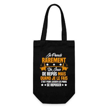 Je prends rarement un jour de repos Gym Muscu - Sac à bouteille - noir - Devant