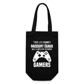 Meilleurs Hommes Sont Gamers Drôle Jeux Vidéo Geek - Sac à bouteille - noir - Devant