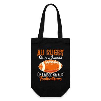 Au Rugby On N'a Jamais Humour Cadeau Rugby - Sac à bouteille - noir - Devant
