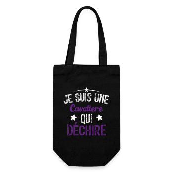 Je suis une Cavalière Qui Déchire - Sac à bouteille - noir - Devant