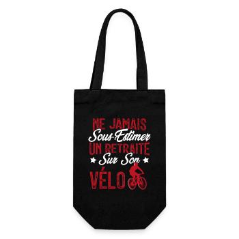 Ne jamais sous-estimer un retraité sur son vélo - Sac à bouteille - noir - Devant