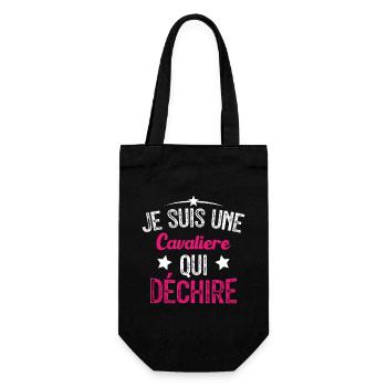 Je suis une Cavalière Qui Déchire - Sac à bouteille - noir - Devant