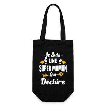 Je Suis Une Super Maman Qui Déchire Humour Maman - Sac à bouteille - noir - Devant