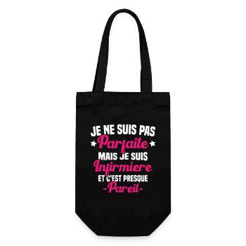 Pas parfaite mais je suis Infirmière Cadeau - Sac à bouteille - noir - Devant