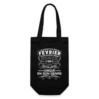 Les légendes sont nées en Fevrier 1991 Vintage - Sac à bouteille - noir - Devant