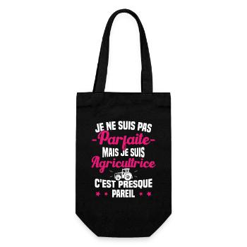 Pas parfaite mais je suis Agricultrice Femme Cool - Sac à bouteille - noir - Devant