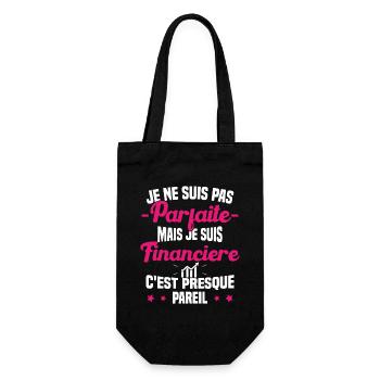 Pas parfaite mais je suis Financière Cadeau - Sac à bouteille - noir - Devant