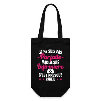 Pas parfaite mais je suis Infirmière Cadeau - Sac à bouteille - noir - Devant