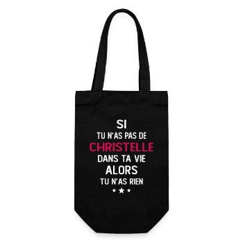 Si Tu N'as Pas De Christelle Dans Ta Vie Alors Tu - Sac à bouteille - noir - Devant