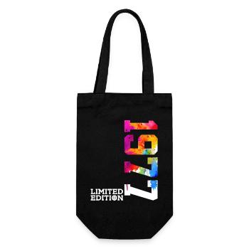49TH BIRTHDAY LIMITED EDITION 1977 - Gift Bag for Bottles - black - Front