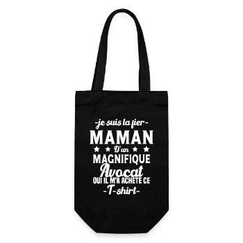 Maman d'un magnifique Avocat Humour Cadeau - Sac à bouteille - noir - Devant