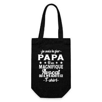 Papa d'un magnifique Avocat Humour Cadeau - Sac à bouteille - noir - Devant