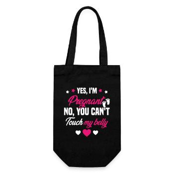 Je suis enceinte touchez pas mon ventre - Sac à bouteille - noir - Devant